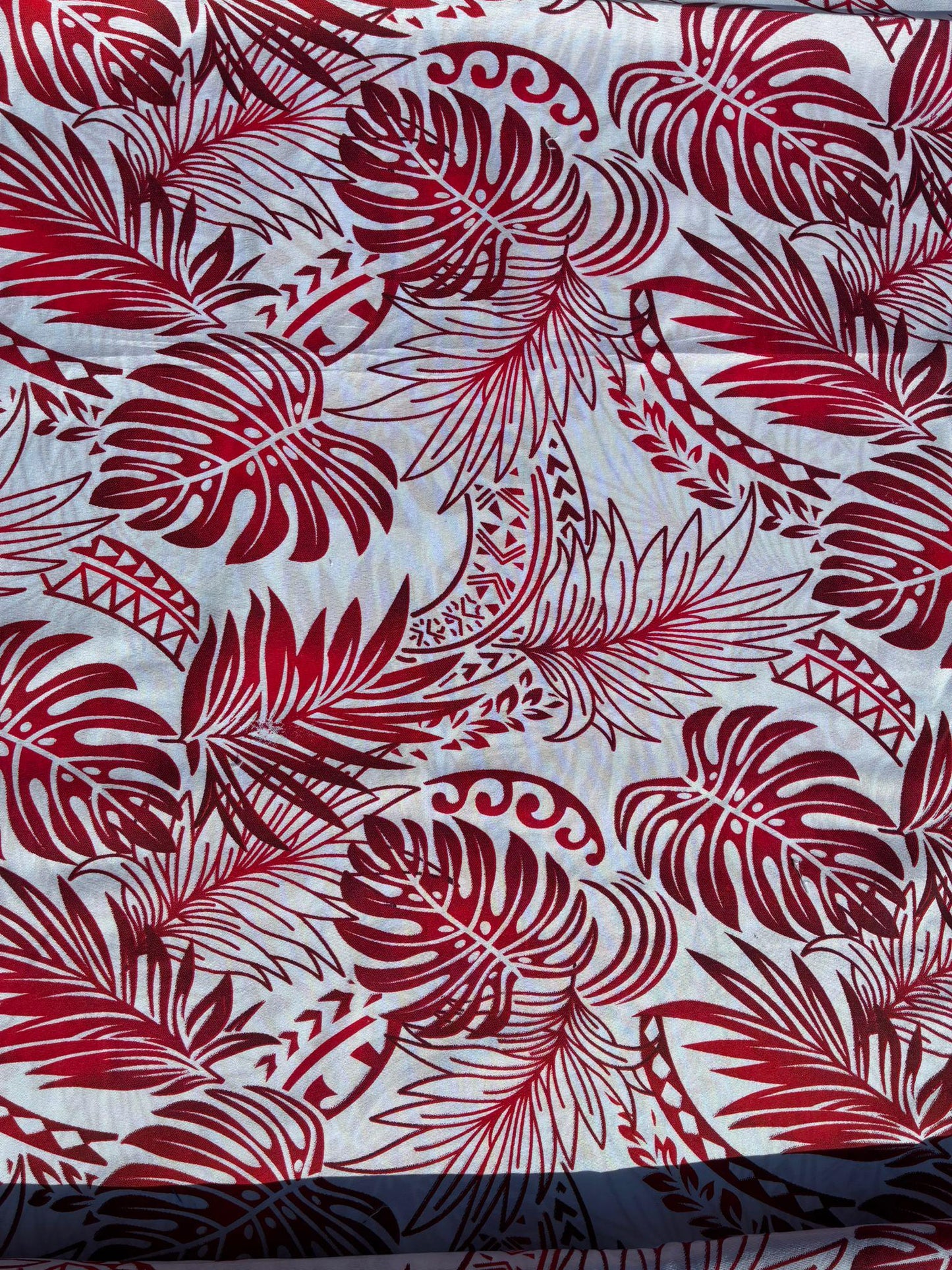 Gtex Collection- Polynesian Elegance: 36" Polyester Fabric with Poly Cotton Feel – Monstera Plant Design - Vibrant Colors - Wholesale Price | Gtex Fabrics