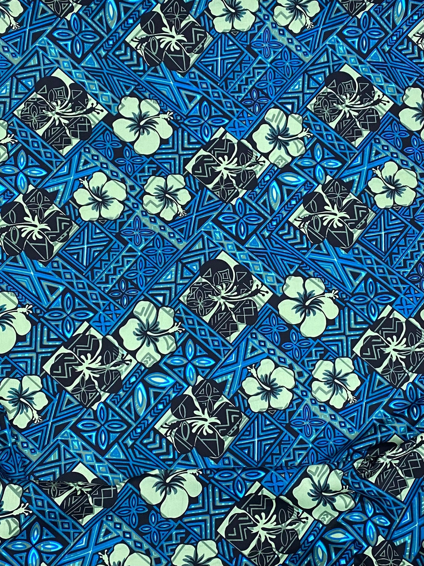 GTEX Collection - Polynesian Fabric -Tapa Fabric, Block Print, Floral Island Fabric - Sold by the Yard - 100% Cotton Fabric 45" - New Design | Gtex Fabrics