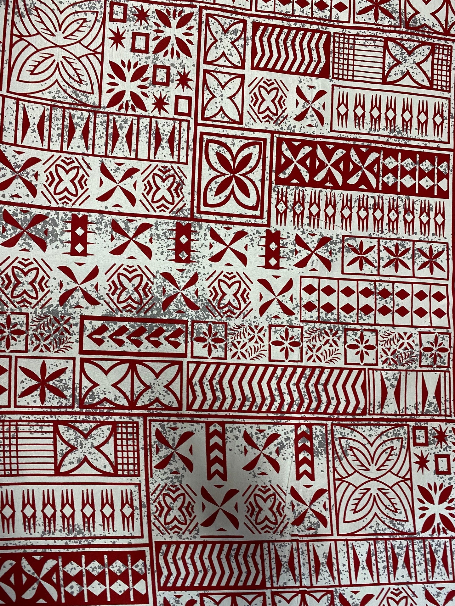 Polynesian Elegance: 36" Polyester Fabric with Poly Cotton Feel– Tribal and Floral Fusion Tapa Block Print- Made In Thailand - Low Price 2 | Gtex Fabrics