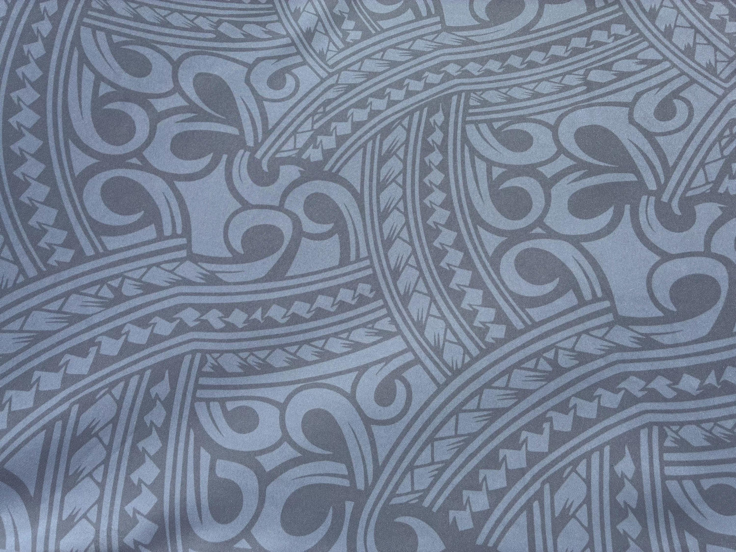 Island Fabric - Polynesian Tribal Fabric β 100% Polyester MiniMatt β Made in New Zealand 60β Wide (White) | Gtex Fabrics