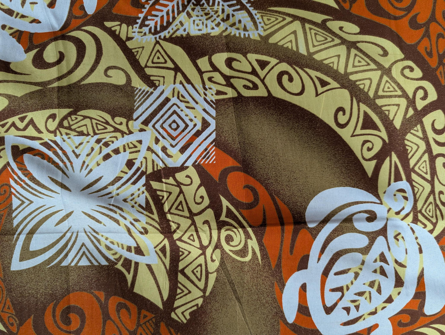 Polynesian Elegance: 36" Polyester Fabric with Poly Cotton Feel– Tribal Print with Vibrant Colors - Made In Thailand | Gtex Fabrics