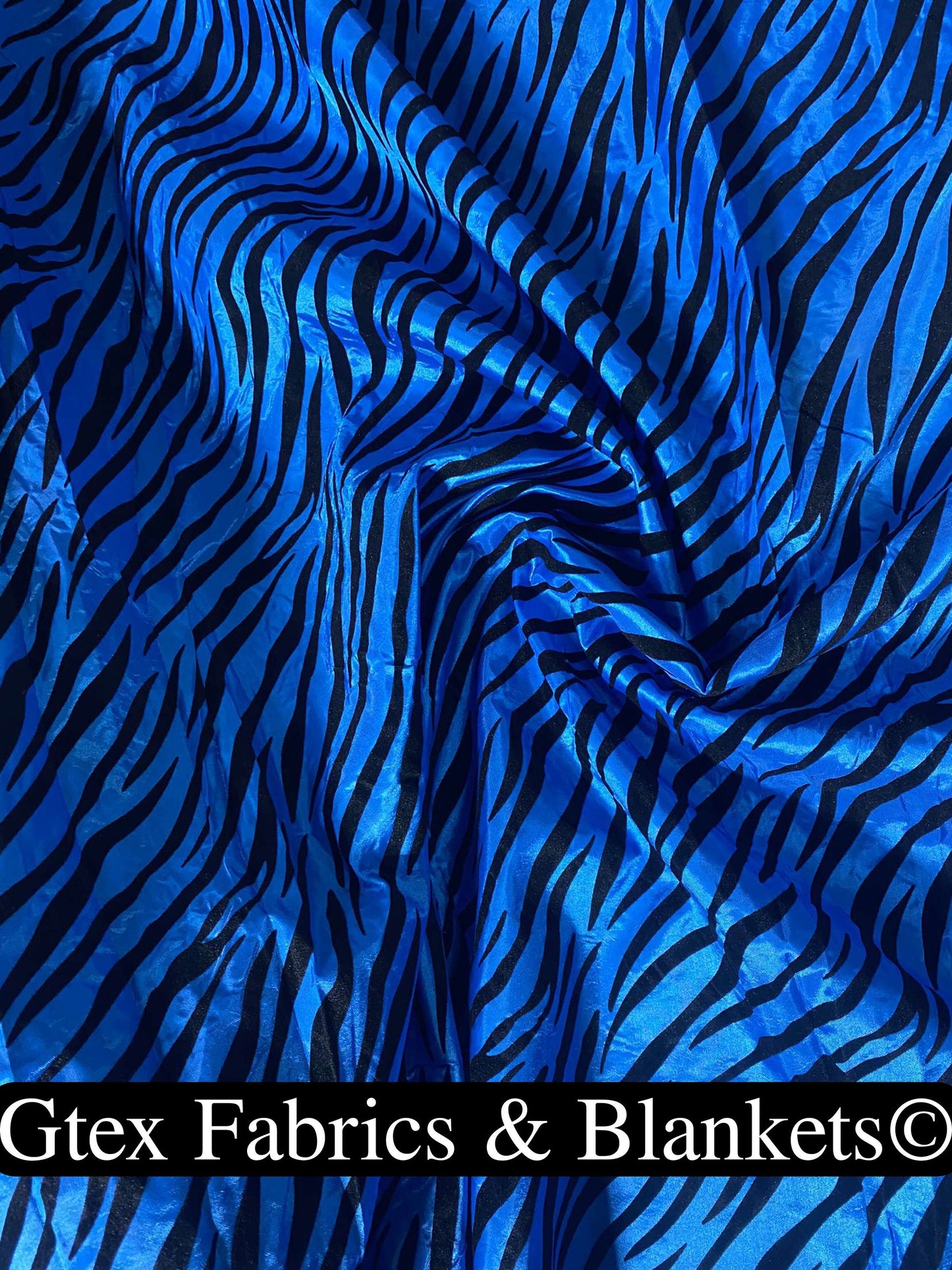 Zebra Stripes Taffeta Flocked Fabric for Dresses, Home Decor, Apparel, Curtains, ETC by the Yard (58") Soft Textured Zebra Stripes | Gtex Fabrics