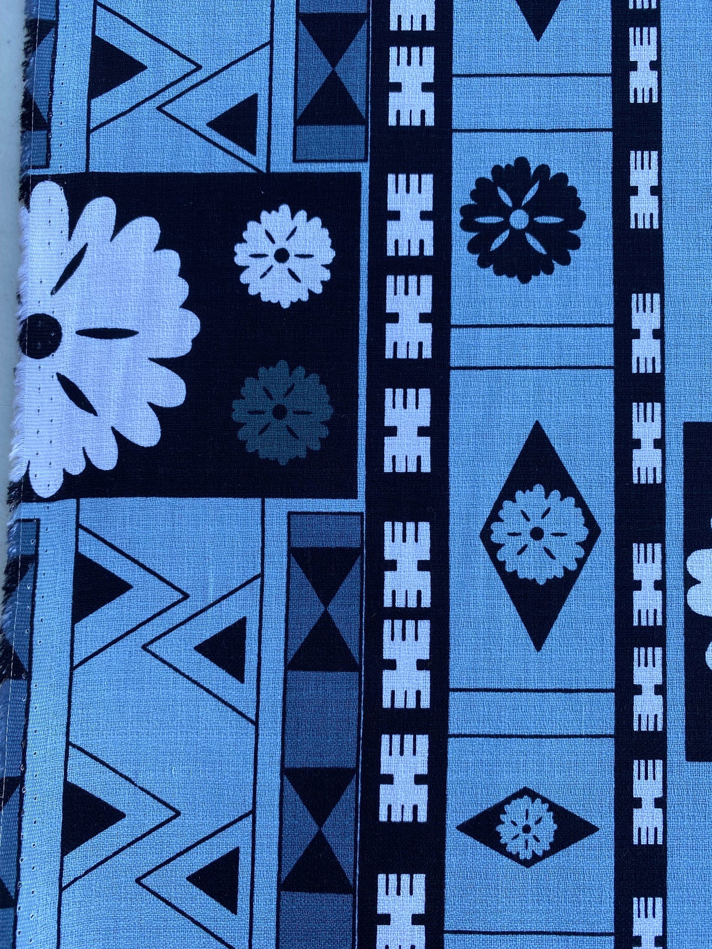 GTEX Collection B700 - Polynesian Tapa Fabric, Block Print Design, Island Fabric, High Quality Vibrant New Design, Traditional - Bark Cloth