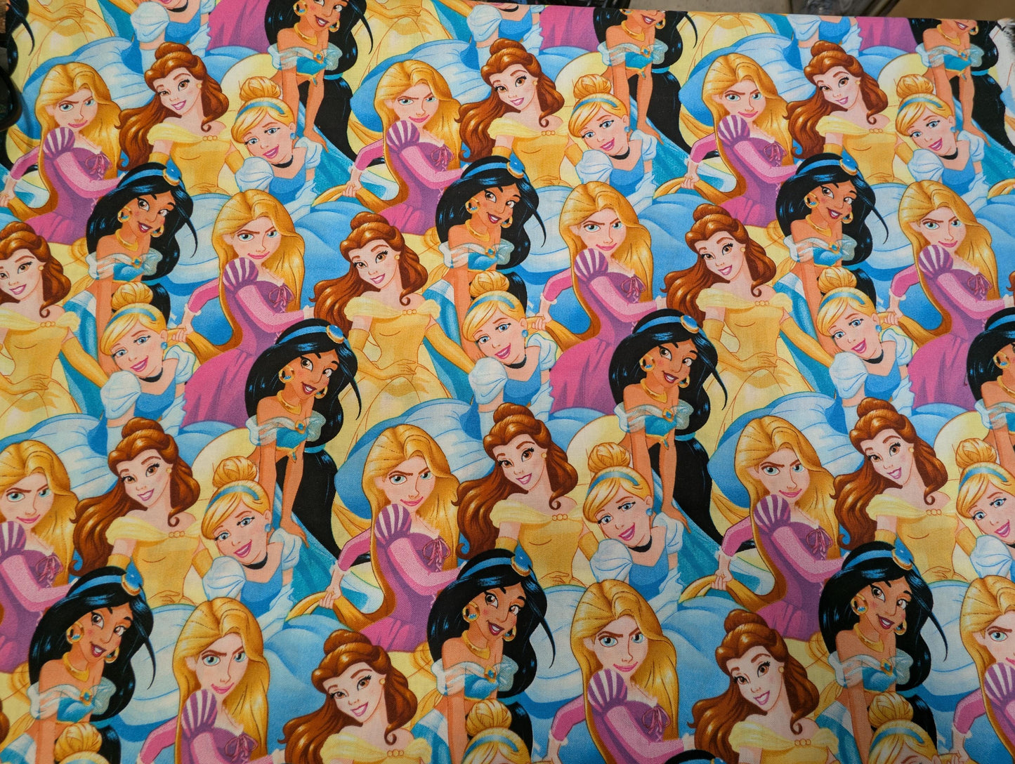 Disney Princess- Ariel, Mulan, Belle, Princess Toss 100% Cotton High Quality HD Design Rare by the Yard | Gtex Fabrics