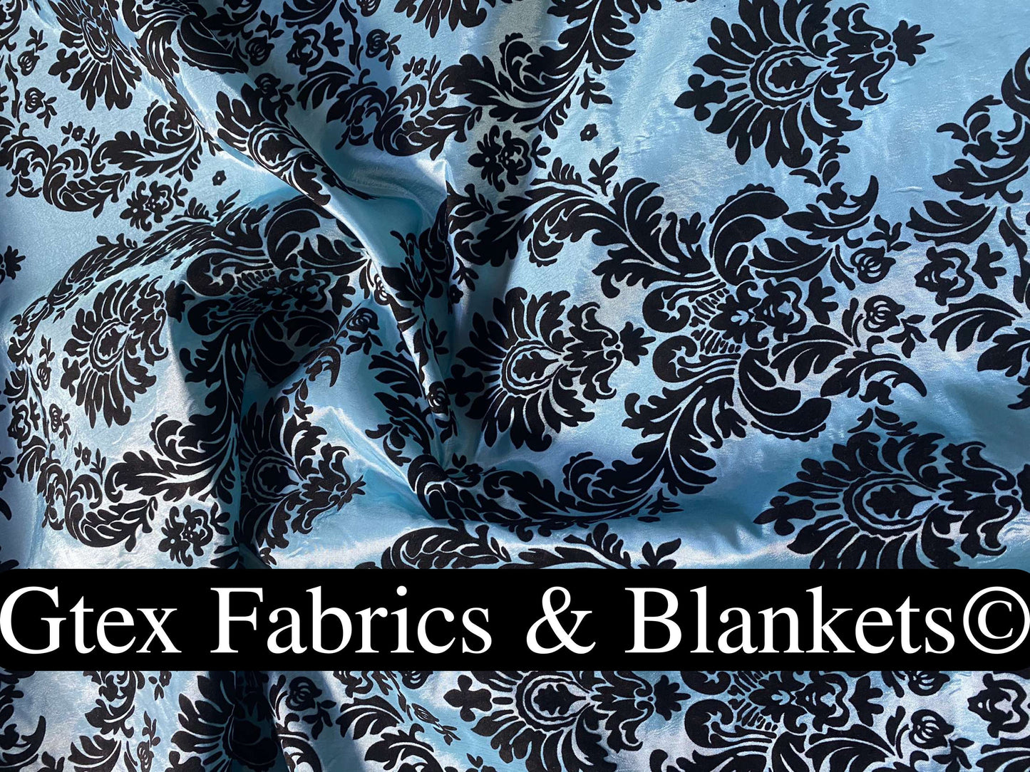 Royal Victorian Gothic Damask Taffeta Flocked Fabric for Dresses, Home Decor, Apparel, Curtains, ETC by the Yard (58") Soft Textured Damask