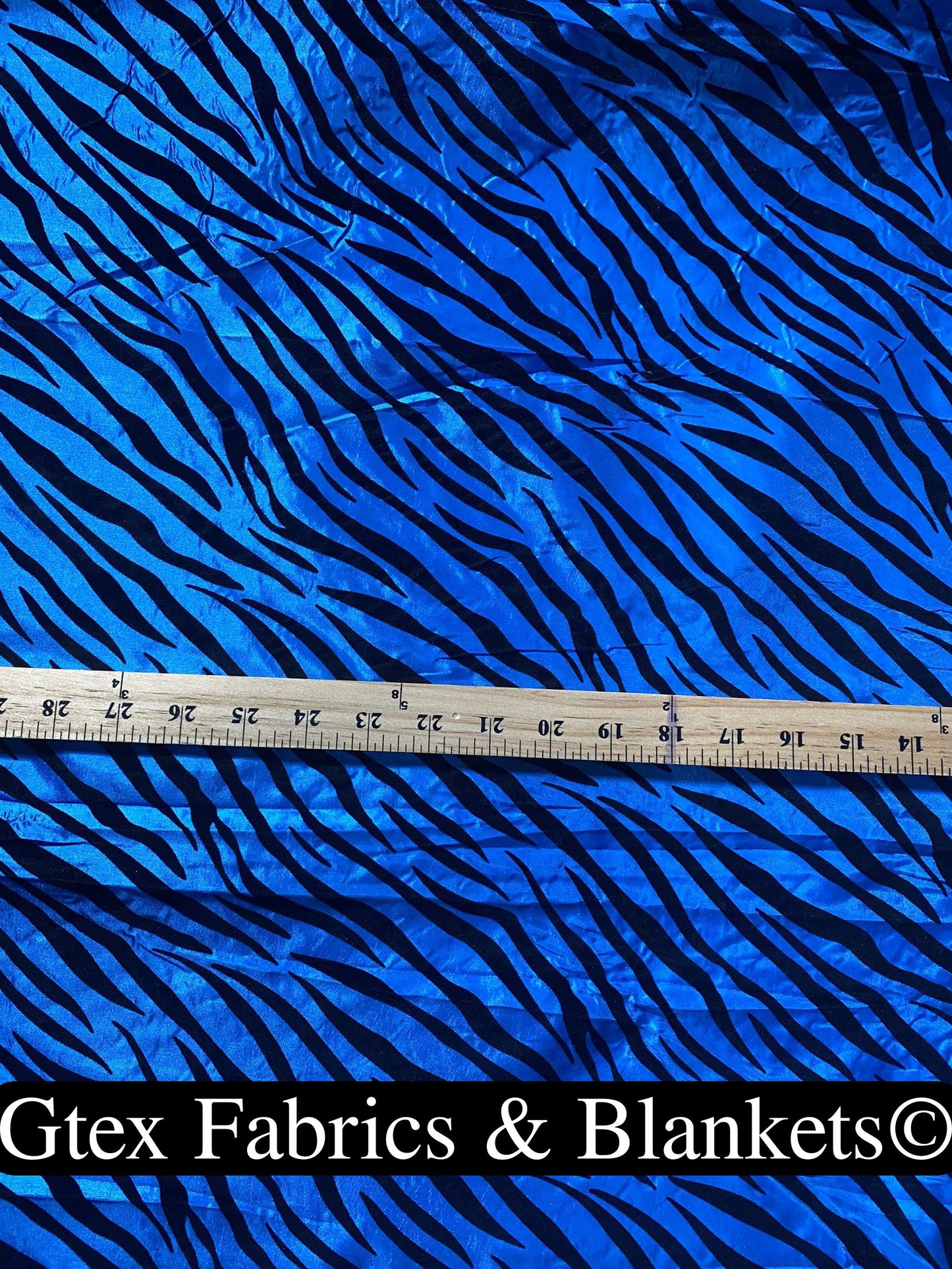 Zebra Stripes Taffeta Flocked Fabric for Dresses, Home Decor, Apparel, Curtains, ETC by the Yard (58") Soft Textured Zebra Stripes | Gtex Fabrics
