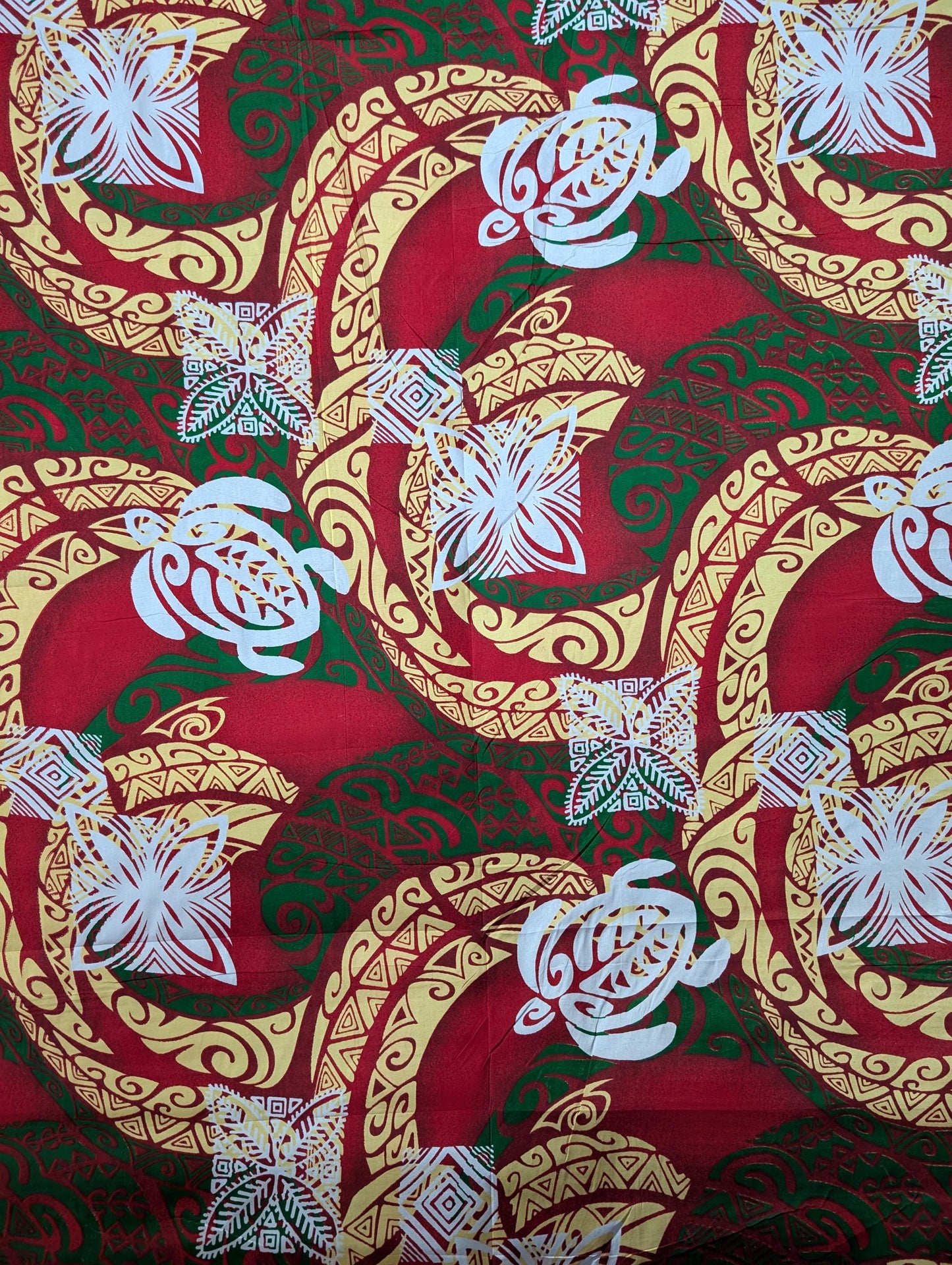 Polynesian Elegance: 36" Polyester Fabric with Poly Cotton Feel– Tribal Print with Vibrant Colors - Made In Thailand | Gtex Fabrics