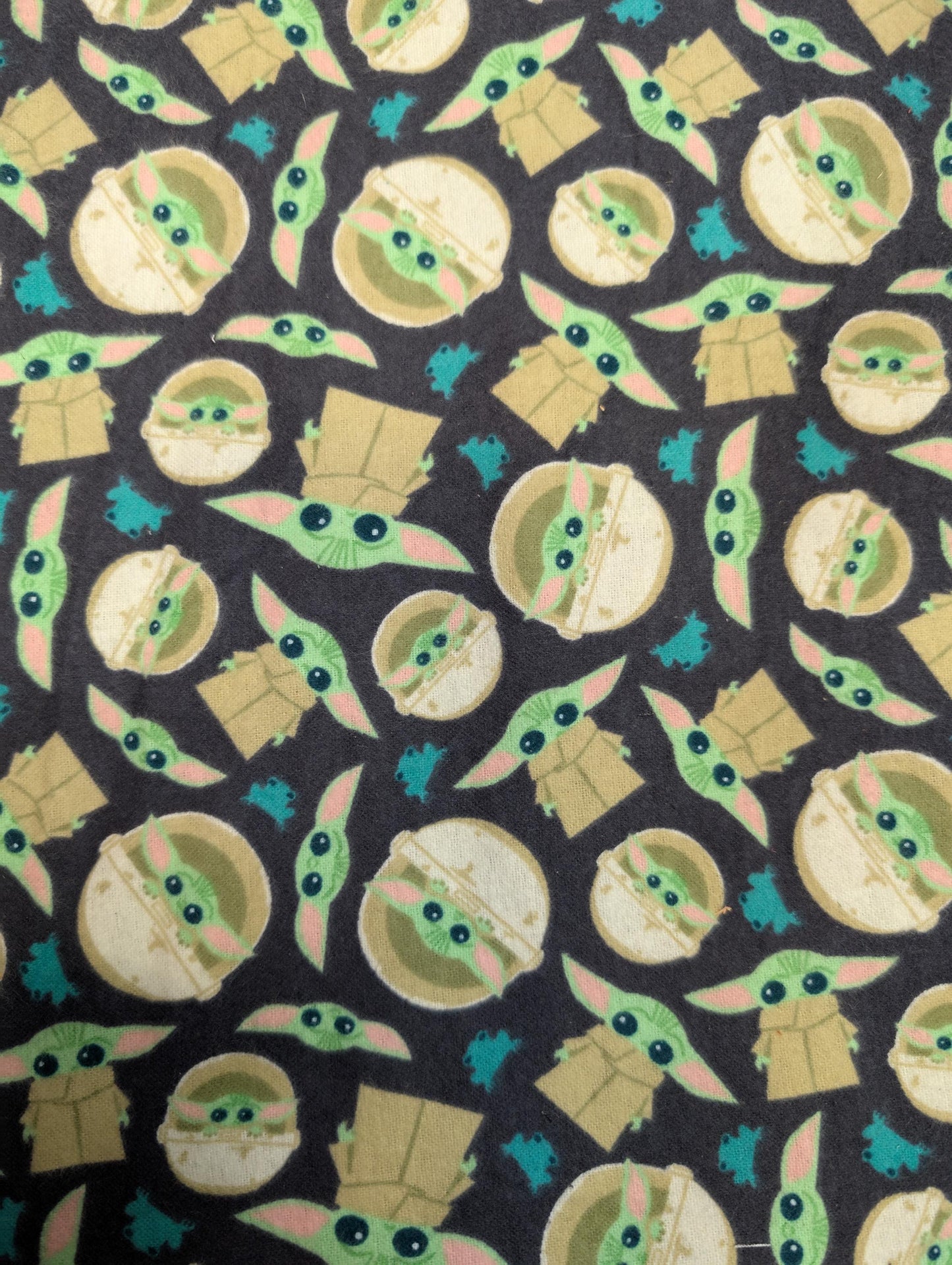 Disney Star Wars The Child Baby YODA Toss 100% Cotton Flannel Soft Fabric by The Yard | Gtex Fabrics