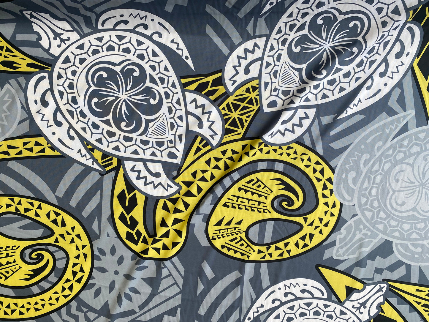 New Tropical Turtle Large Design Polynesian Fabric - Peach Skin Fabric- by the Yard 58" Wide - New Design - Island Fabric 107 | Gtex Fabrics