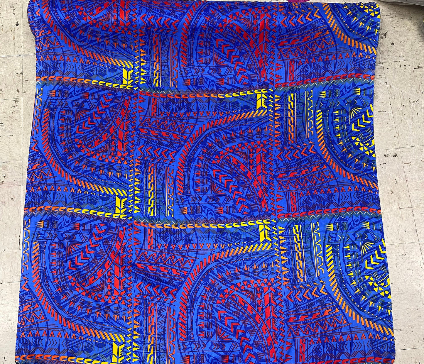 GTEX Collection - Polynesian Fabric - Tribal Elegance - Block Pattern, Island Fabric - Sold by the Yard - 100% Rayon Fabric 45" - New Design | Gtex Fabrics