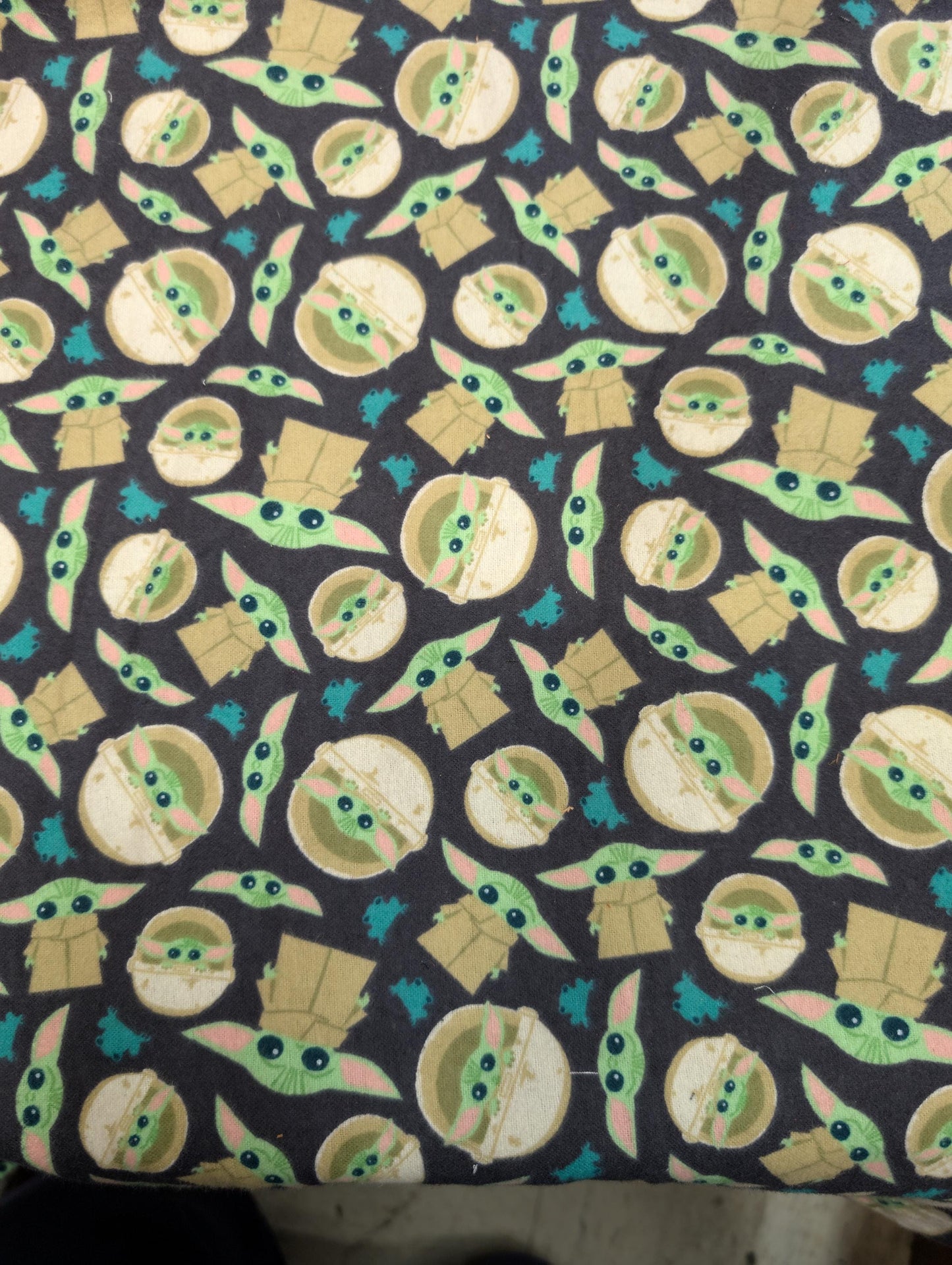 Disney Star Wars The Child Baby YODA Toss 100% Cotton Flannel Soft Fabric by The Yard | Gtex Fabrics
