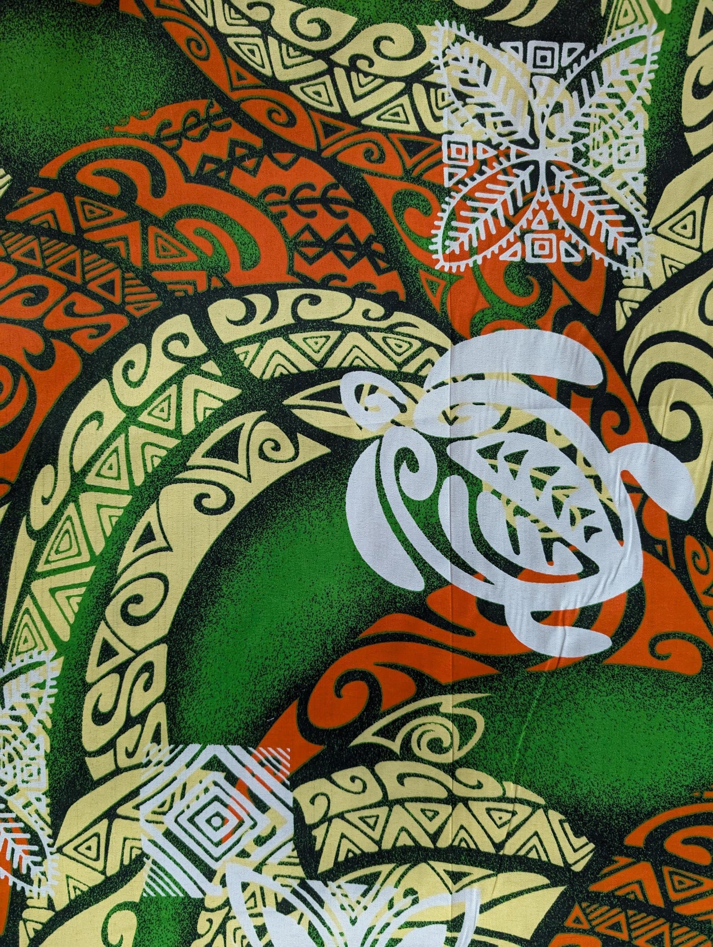 Polynesian Elegance: 36" Polyester Fabric with Poly Cotton Feel– Tribal Print with Vibrant Colors - Made In Thailand | Gtex Fabrics