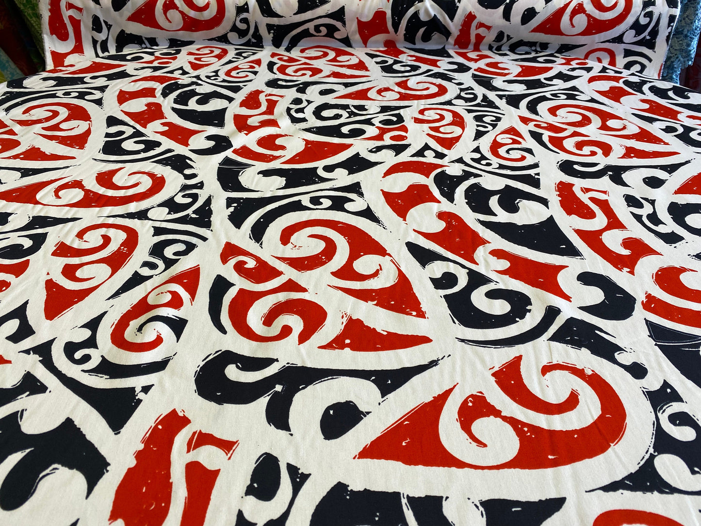 GTEX Collection - Island Print Tropical Hawaiian Tribal Polynesian Print 100% Cotton Fabric 45" Sold By The Yard | Gtex Fabrics