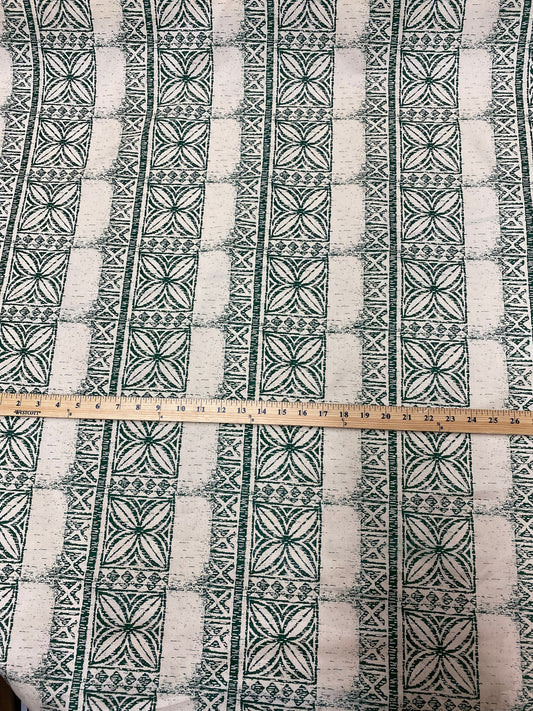 Polynesian Fabric, Tapa Block Print Design, Island Fabric - Sold by the Yard - Polyester Fabric 45" - Vintage Colors - POLY100