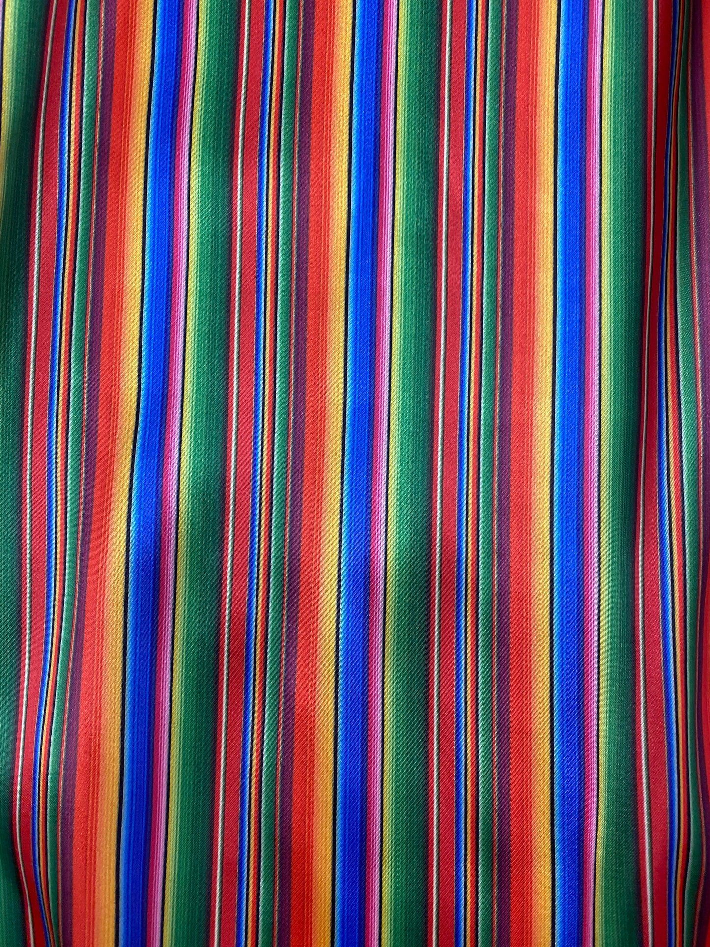 New Sarape Mexican Stripes Charmeuse Satin Fabric - 60" Polyester - By the Yard for Tablecloths, Drapery, and Apparel | Gtex Fabrics
