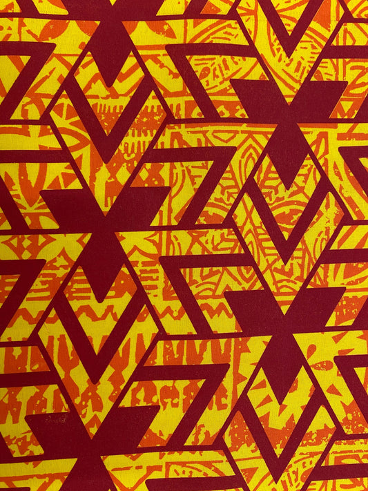 Polynesian Elegance: 36" Polyester Fabric with Poly Cotton Feel– Hawaiian and Floral Fusion- Made In Thailand - Low Price - Roll Wholesale | Gtex Fabrics