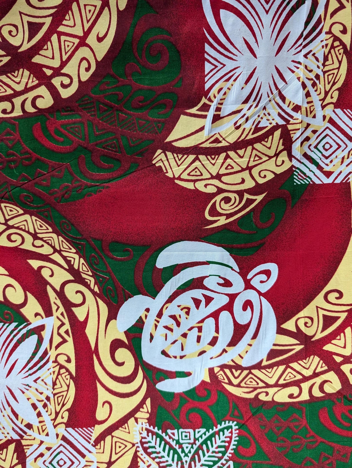 Polynesian Elegance: 36" Polyester Fabric with Poly Cotton Feel– Tribal Print with Vibrant Colors - Made In Thailand | Gtex Fabrics