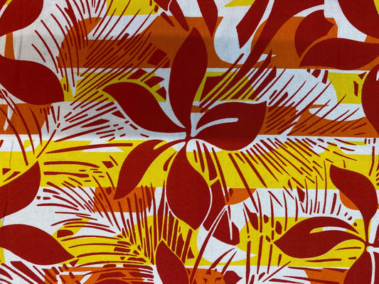 Roll, Bolt - Polynesian Elegance: 36" Polyester Fabric with Poly Cotton Feel– Tropical and Floral Fusion- Made In Thailand - Wholesale Price | Gtex Fabrics