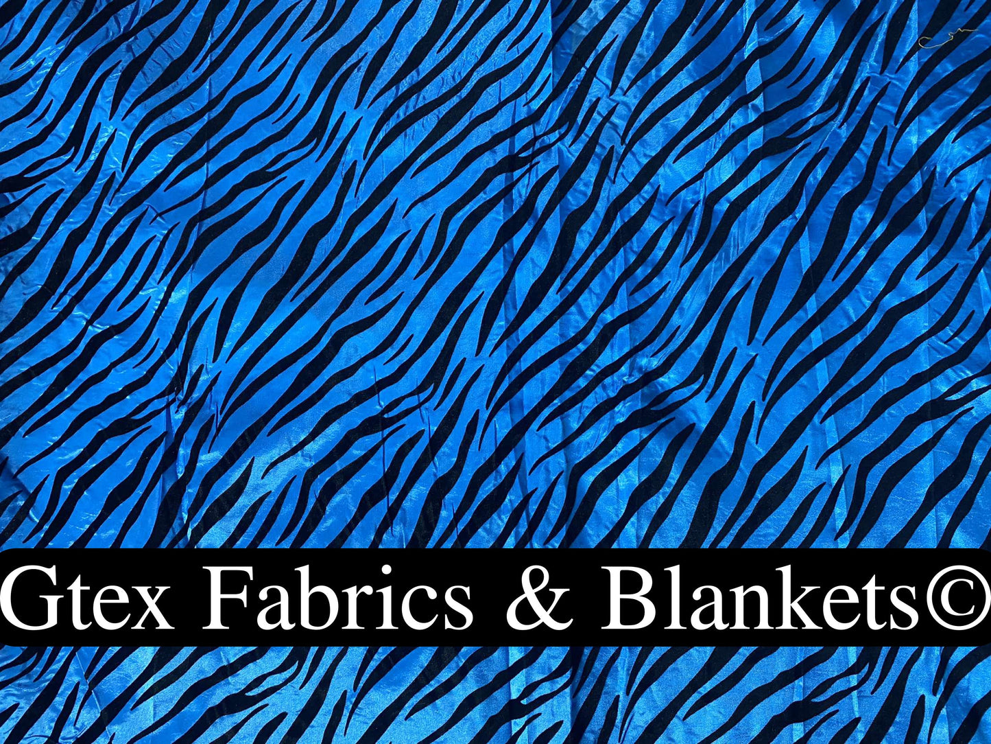 Zebra Stripes Taffeta Flocked Fabric for Dresses, Home Decor, Apparel, Curtains, ETC by the Yard (58") Soft Textured Zebra Stripes | Gtex Fabrics