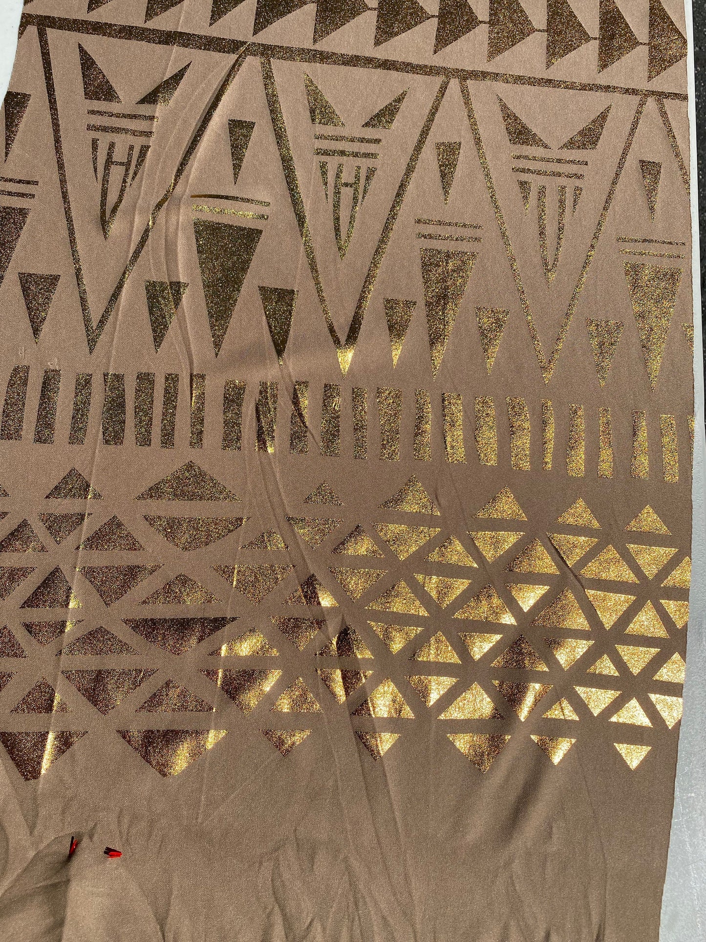 GTEX Collection- Exquisite Traditional Polynesian Tattoo Tapa Design | Foil Fabric - Stretch Scuba Fabric - 63" High-Quality Shimmer Design | Gtex Fabrics