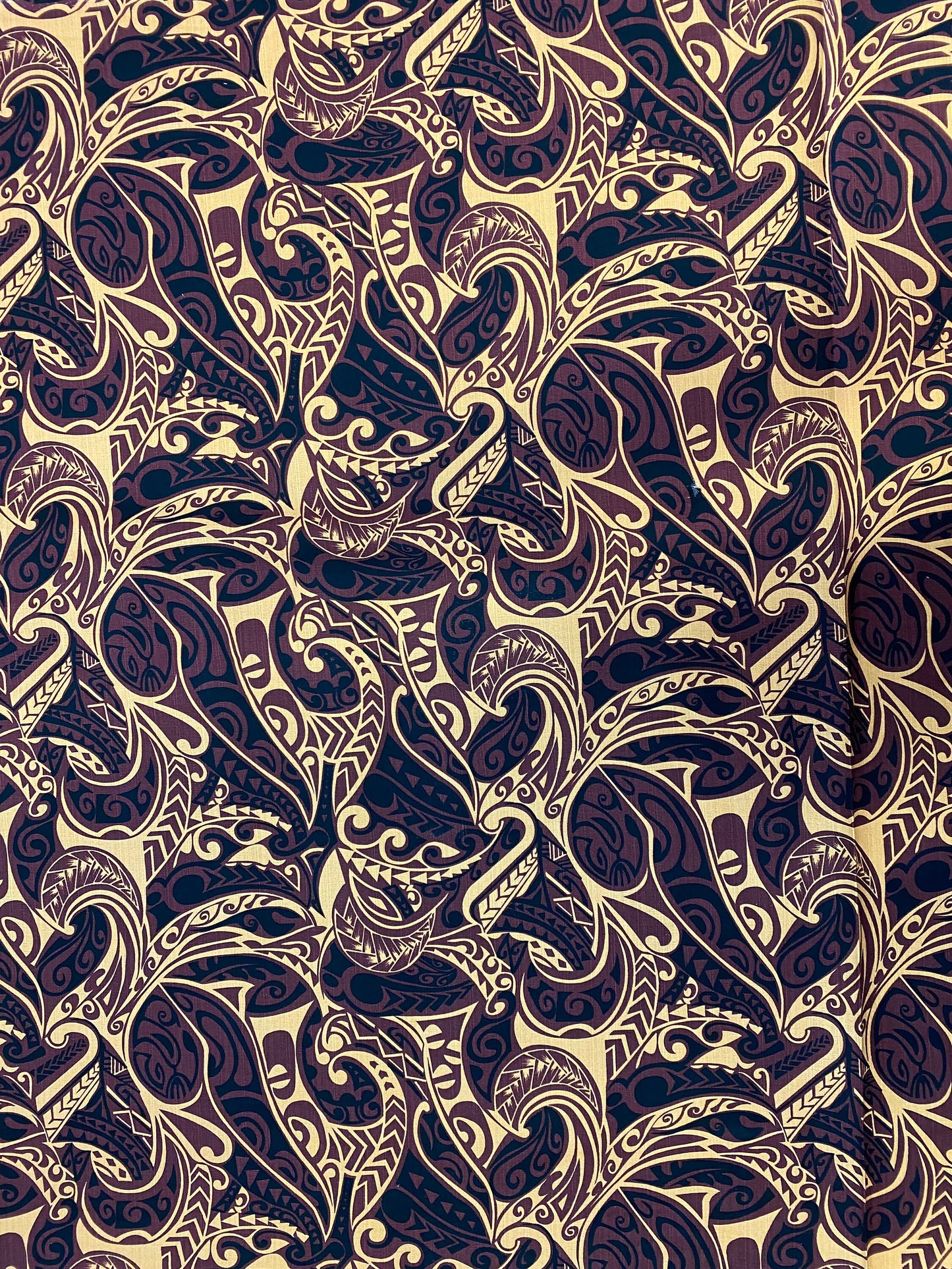 Polynesian Fabric -Tapa Fabric, New Design, Tribal, Samoan, Fiji, Island Fabric - Sold by the Yard -100% Cotton Lt Bark Cloth -Doby Cotton | Gtex Fabrics