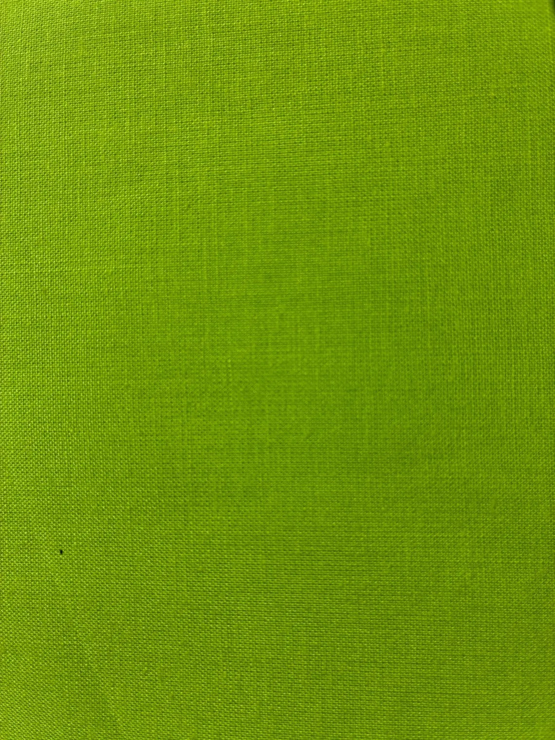 Lime Green Cotton Fabric by the Yard – 100% Cotton Solid Quilting Fabric, 44” Wide, Soft Sewing Material | G-tex Fabrics