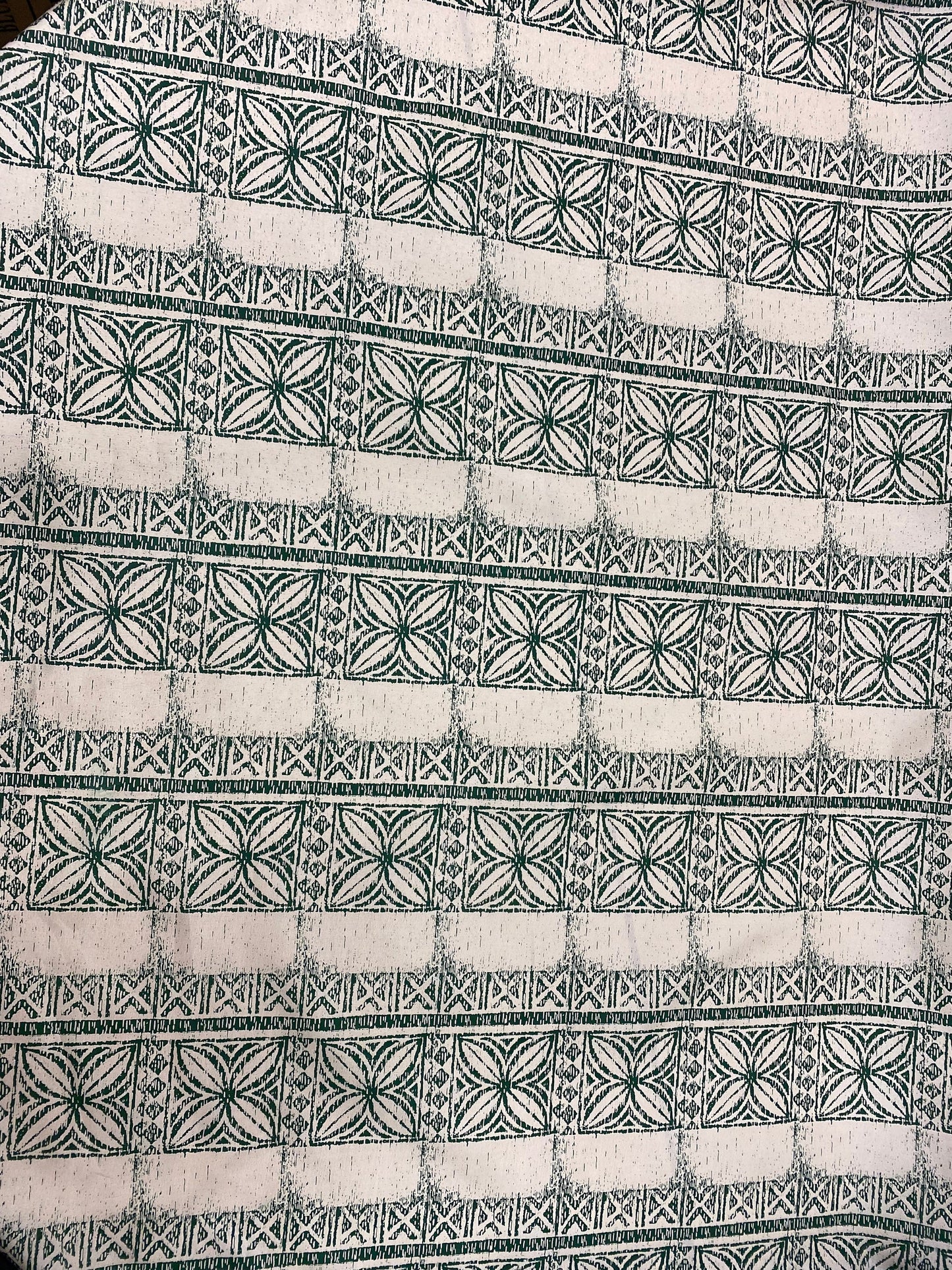Polynesian Fabric, Tapa Block Print Design, Island Fabric - Sold by the Yard - Polyester Fabric 45" - Vintage Colors - POLY100