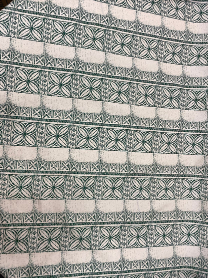Polynesian Fabric, Tapa Block Print Design, Island Fabric - Sold by the Yard - Polyester Fabric 45" - Vintage Colors - POLY100