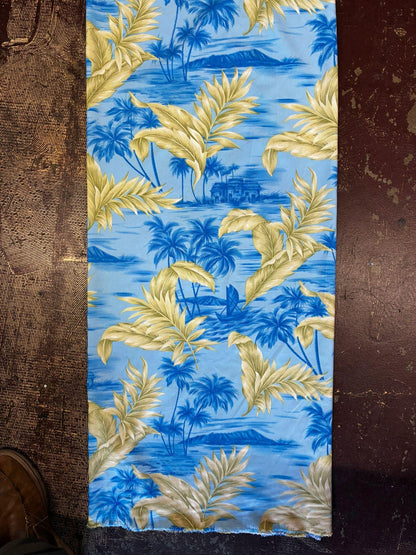Tropical Blue Ei Lava Lava Sarong – Soft Peach Skin | Handmade in USA | Unisex Wrap 70"x44" | Island Pareo for Any Occasion  | Gtex Fabrics