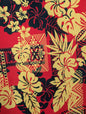 High-Quality 58” Wide Mini Matt Fabric – Polynesian Island Print, Monstera Tropical Plant – Vibrant Colors – Tonga, Samoa - Sold By The Yard | Gtex Fabrics
