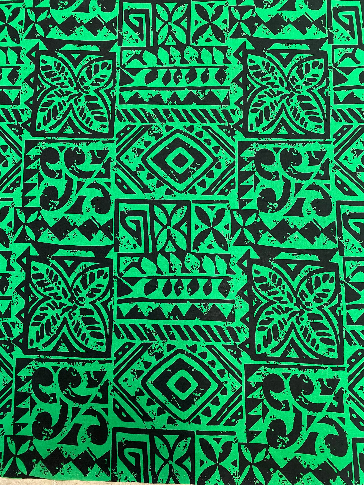 Polynesian Fabric -Tapa Fabric, Block Print, Tribal Tattoo, Samoan, Island Fabric - Sold by the Yard - 100% Cotton Fabric 45" - New Design  | Gtex Fabrics