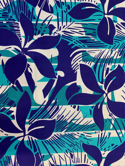 Roll, Bolt - Polynesian Elegance: 36" Polyester Fabric with Poly Cotton Feel– Tropical and Floral Fusion- Made In Thailand - Wholesale Price | Gtex Fabrics