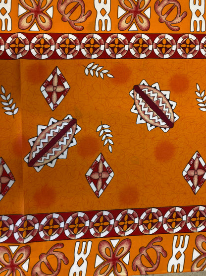 Polynesian Elegance – 36" Wide Polyester Fabric with Soft Blend Feel | Hawaiian & Floral Fusion | Made in Thailand | Wholesale Roll Price | Gtex Fabrics