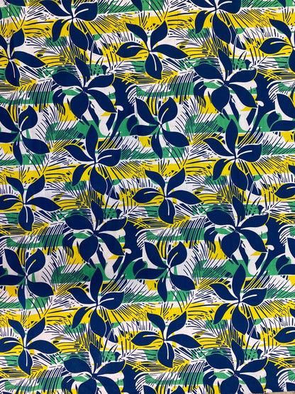 Roll, Bolt - Polynesian Elegance: 36" Polyester Fabric with Poly Cotton Feel– Tropical and Floral Fusion- Made In Thailand - Wholesale Price | Gtex Fabrics
