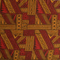 Traditional Tongan Geometric Design Peachskin Fabric | Islands Fabric