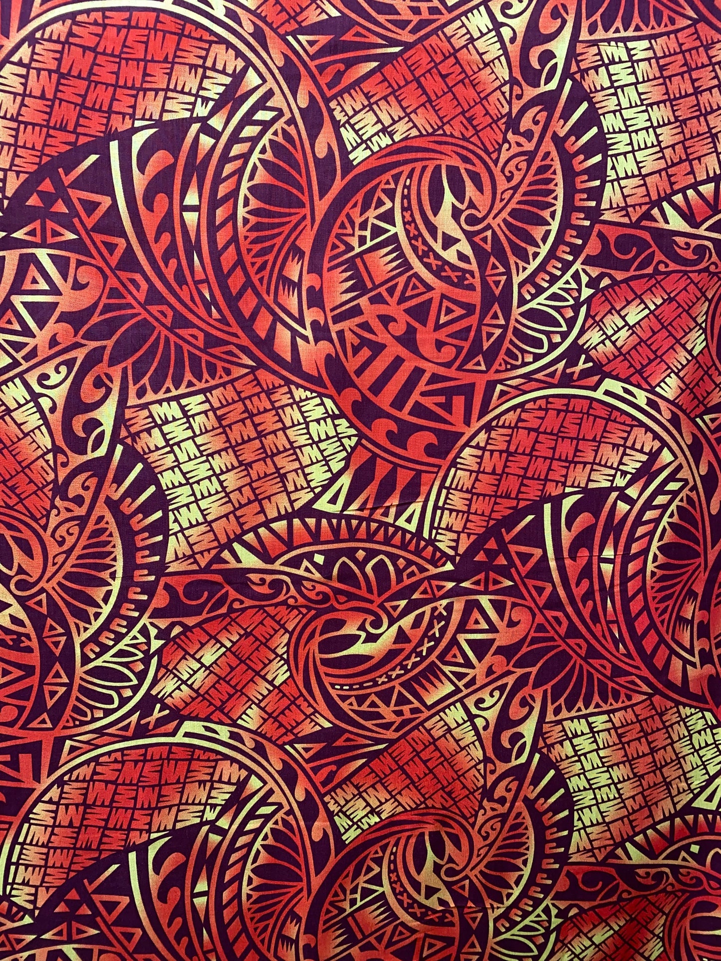 GTEX Collection Tribal Enchantment - Polynesian Fabric - Tribal Tattoo, Island Fabric - Sold by the Yard - Rayon Fabric 45" - New Design | Gtex Fabrics