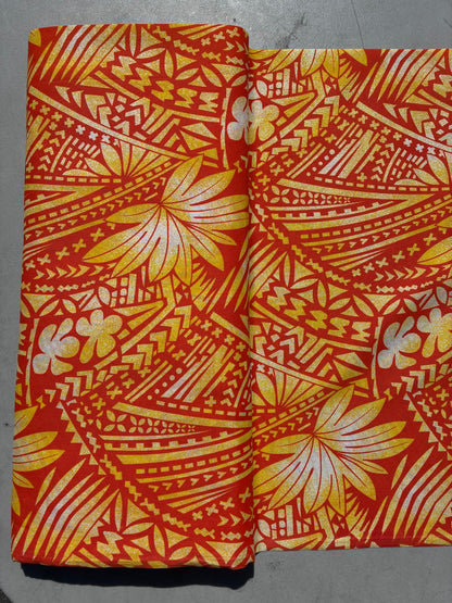 Roll, Bolt - Polynesian Elegance: 36" Polyester Fabric with Poly Cotton Feel– Tropical and Floral Fusion- Made In Thailand - Wholesale Price  | Gtex Fabrics