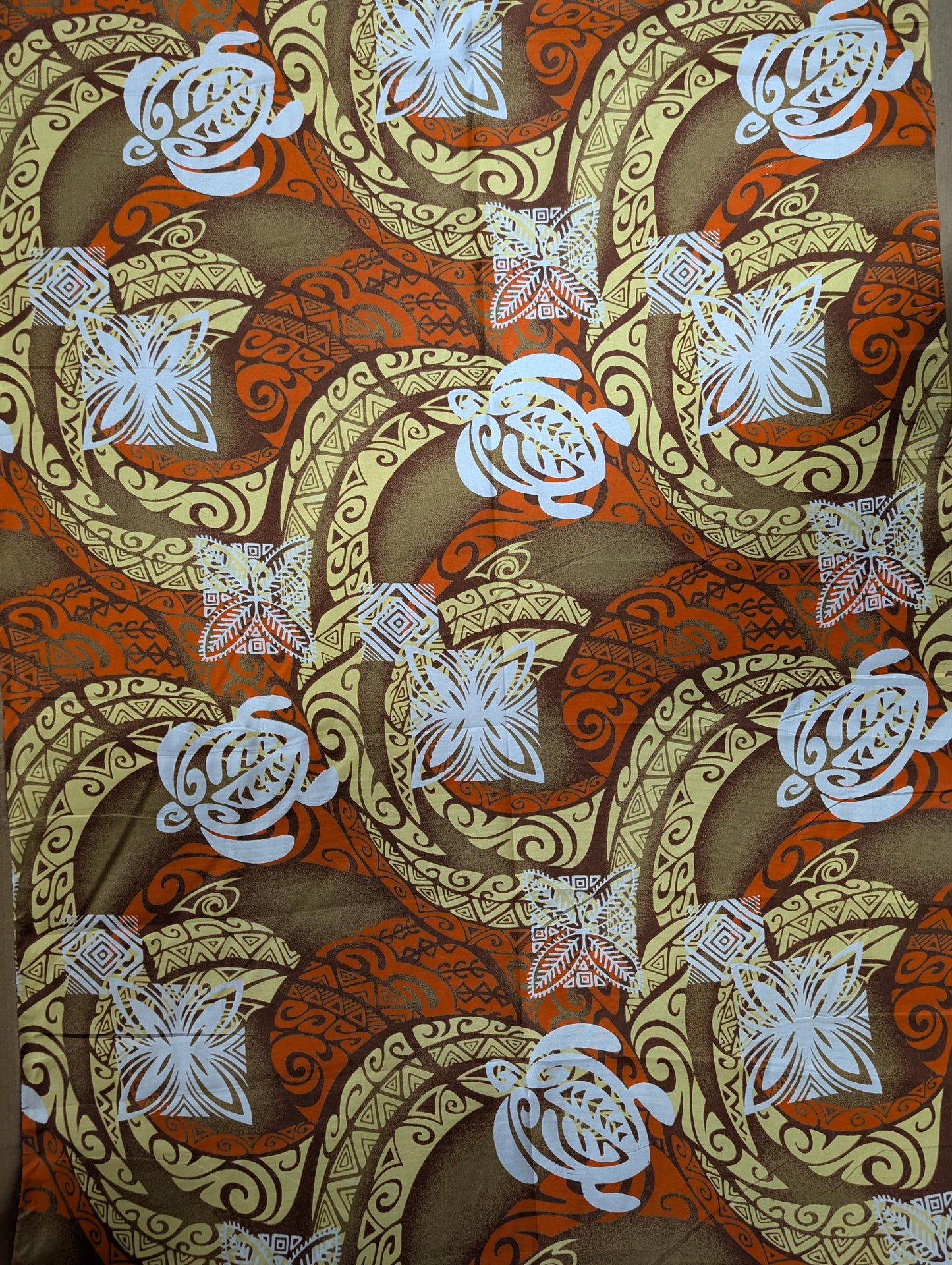 Polynesian Elegance: 36" Polyester Fabric with Poly Cotton Feel– Tribal Print with Vibrant Colors - Made In Thailand | Gtex Fabrics