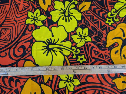 Roll, Bolt – Polynesian Elegance: 36″ Polyester Fabric with Poly Cotton Feel– Tropical and Floral Fusion- Made In Thailand – Wholesale Price  | Gtex Fabrics