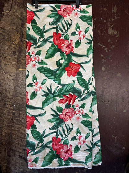 Tropical Beige Ei Lava Lava Sarong – Soft Poly Cotton | Handmade in USA | Unisex Wrap 70"x44" | Island Pareo for Any Occasion  | Gtex Fabrics