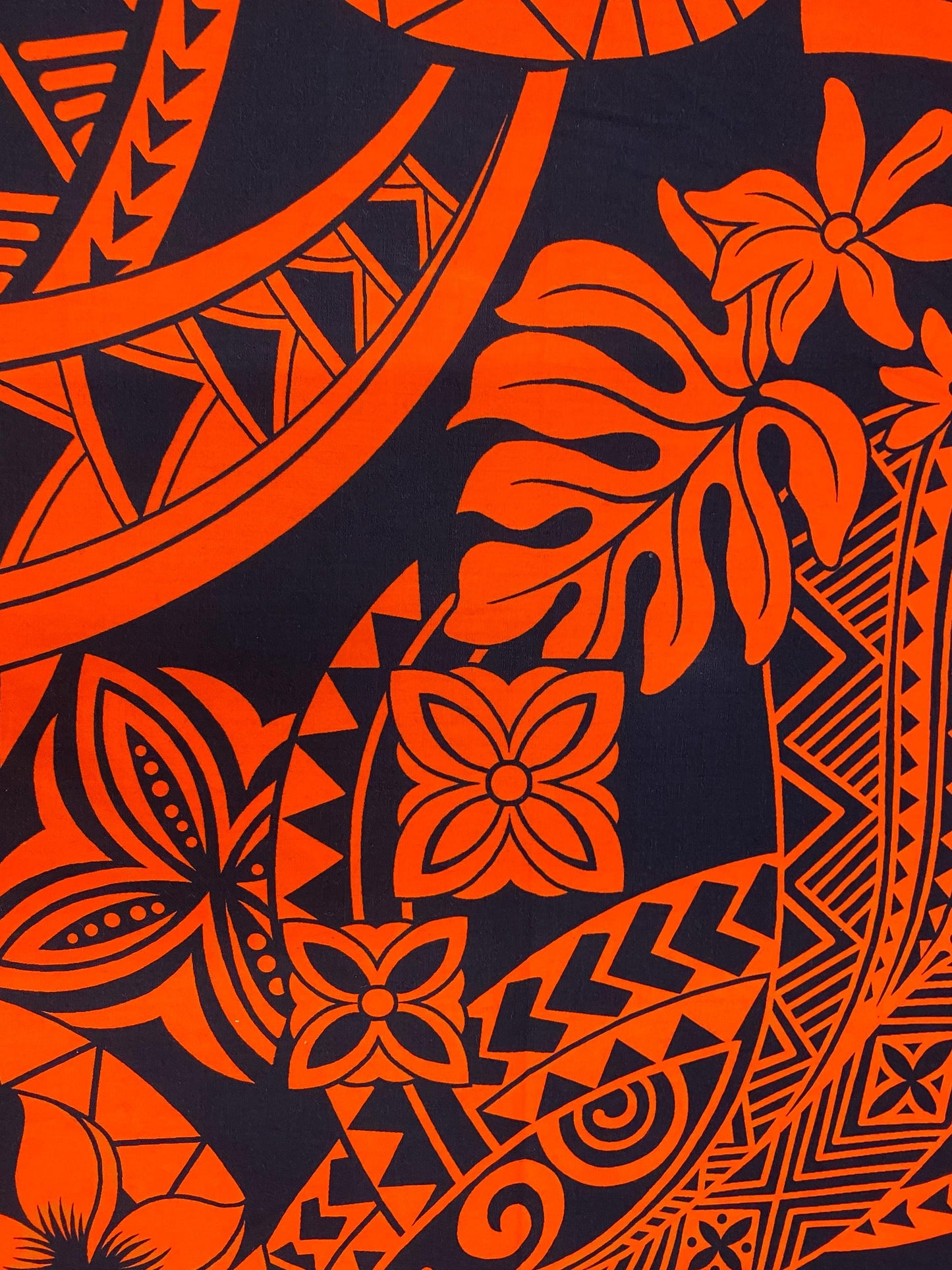 GTEX Collection - Polynesian Fabric -Monstera Leaf, Tribal Elements, Island Fabric - Sold by the Yard - 100% Cotton Fabric 45" - New Design | Gtex Fabrics