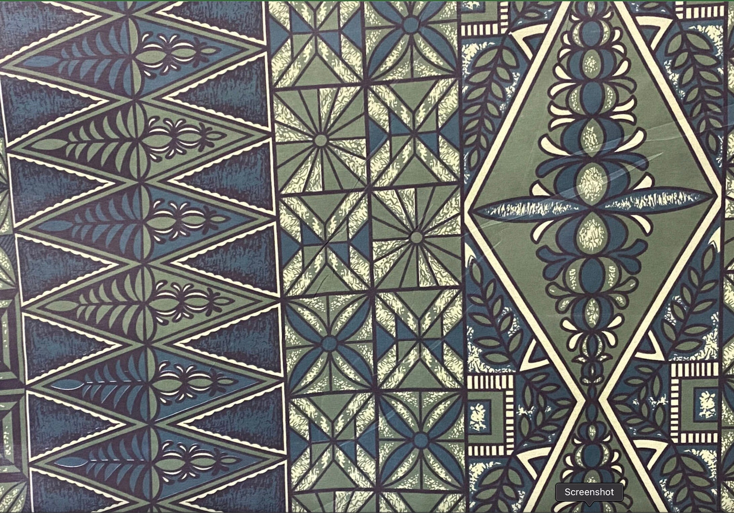 Polynesian Tongan Print, Tribal, Block Print, Polyester Fabric 45" - HD Design Island Fabric | POLY111 | Gtex Fabrics