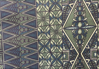 Polynesian Tongan Print, Tribal, Block Print, Polyester Fabric 45" - HD Design Island Fabric | POLY111 | Gtex Fabrics