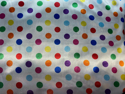 Polka Dot Tablecloth Drapery Apparel Fabric, Printed Charmeuse Satin 60" 100% Polyester Sold By The Yard | Gtex Fabrics