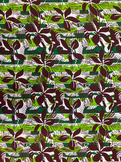 Roll, Bolt - Polynesian Elegance: 36" Polyester Fabric with Poly Cotton Feel– Tropical and Floral Fusion- Made In Thailand - Wholesale Price | Gtex Fabrics