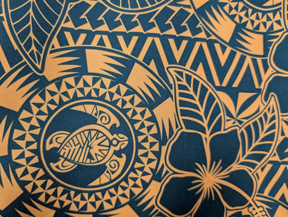 High Quality "58" Wide Mini Matt Fabric – Polynesian, Island Print, Tropical - Vibrant Colors - Sold By The Yard |Polynesian Monstera Leaf Fabric – Tribal Island Print | 45” Wide | Gtex Fabrics