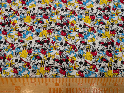 Disney Mickey Mouse & Friends Sensational 6 Snapshot - 100% Cotton-Licensed HD Print By The Yard or Select Length | Gtex Fabrics
