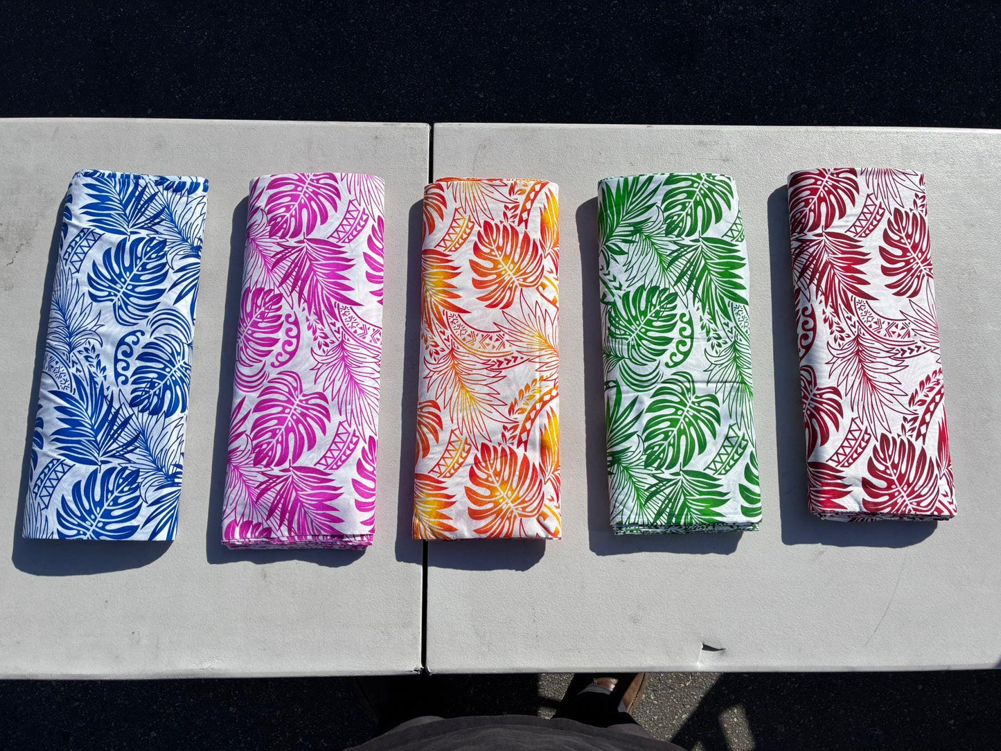 Gtex Collection- Polynesian Elegance: 36" Polyester Fabric with Poly Cotton Feel – Monstera Plant Design - Vibrant Colors - Wholesale Price | Gtex Fabrics
