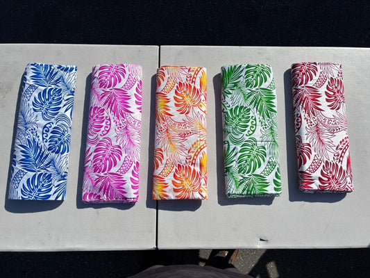 Gtex Collection- Polynesian Elegance: 36" Polyester Fabric with Poly Cotton Feel – Monstera Plant Design - Vibrant Colors - Wholesale Price | Gtex Fabrics