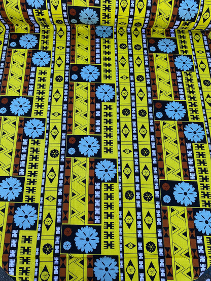 GTEX Collection B700 - Polynesian Tapa Fabric, Block Print Design, Island Fabric, High Quality Vibrant New Design, Traditional - Bark Cloth
